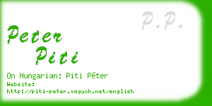 peter piti business card